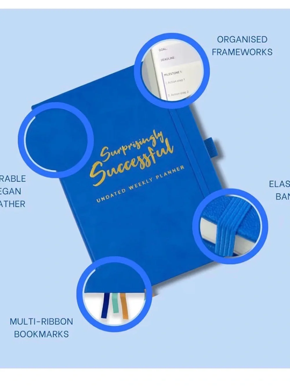 Undated Weekly Planner - Bright Blue 